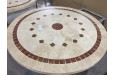 Table de jardin ronde mosaïque de marbre 125-160 ALICANTE